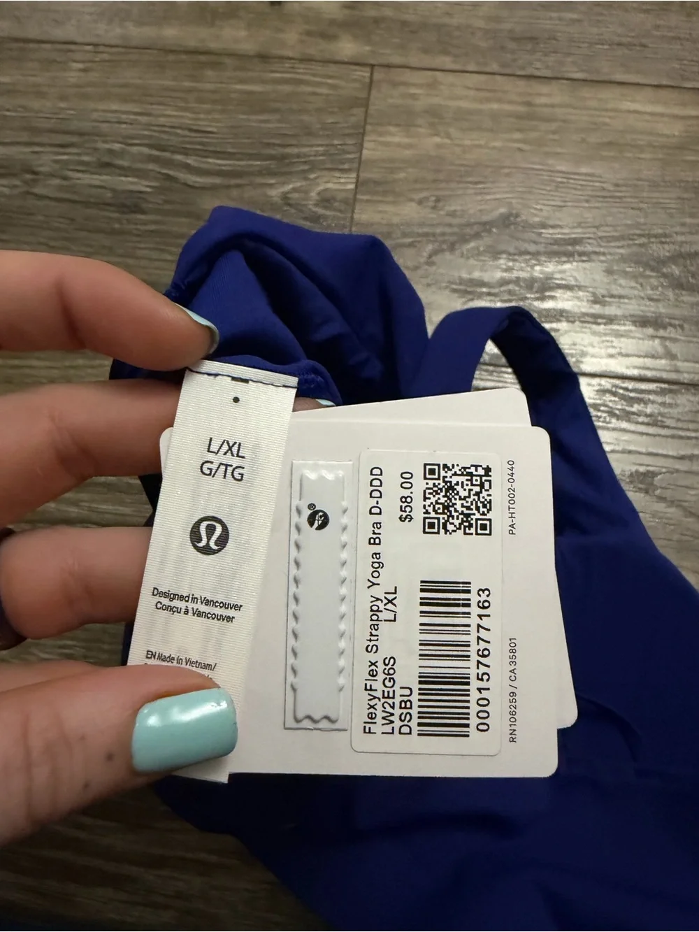 NWT Lululemon FlexyFlex Yoga Bra *Light Support, D-DDD Cups (Deep Sea Blue) L/XL